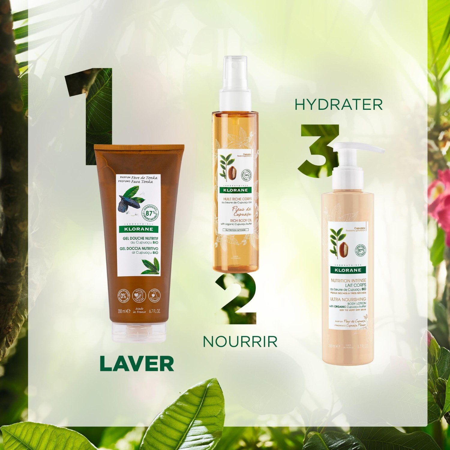 Klorane Gel douche au Cupuaçu BIO - Fève de Tonka