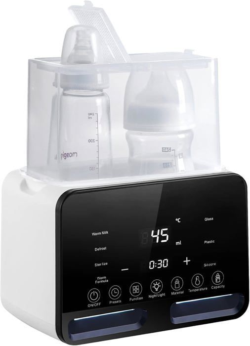 8-in-1 Baby Bottle Warmer: Fast Heating, Sterilizing, with LCD Screen, Defrosting, Timer, and Temperature Controls