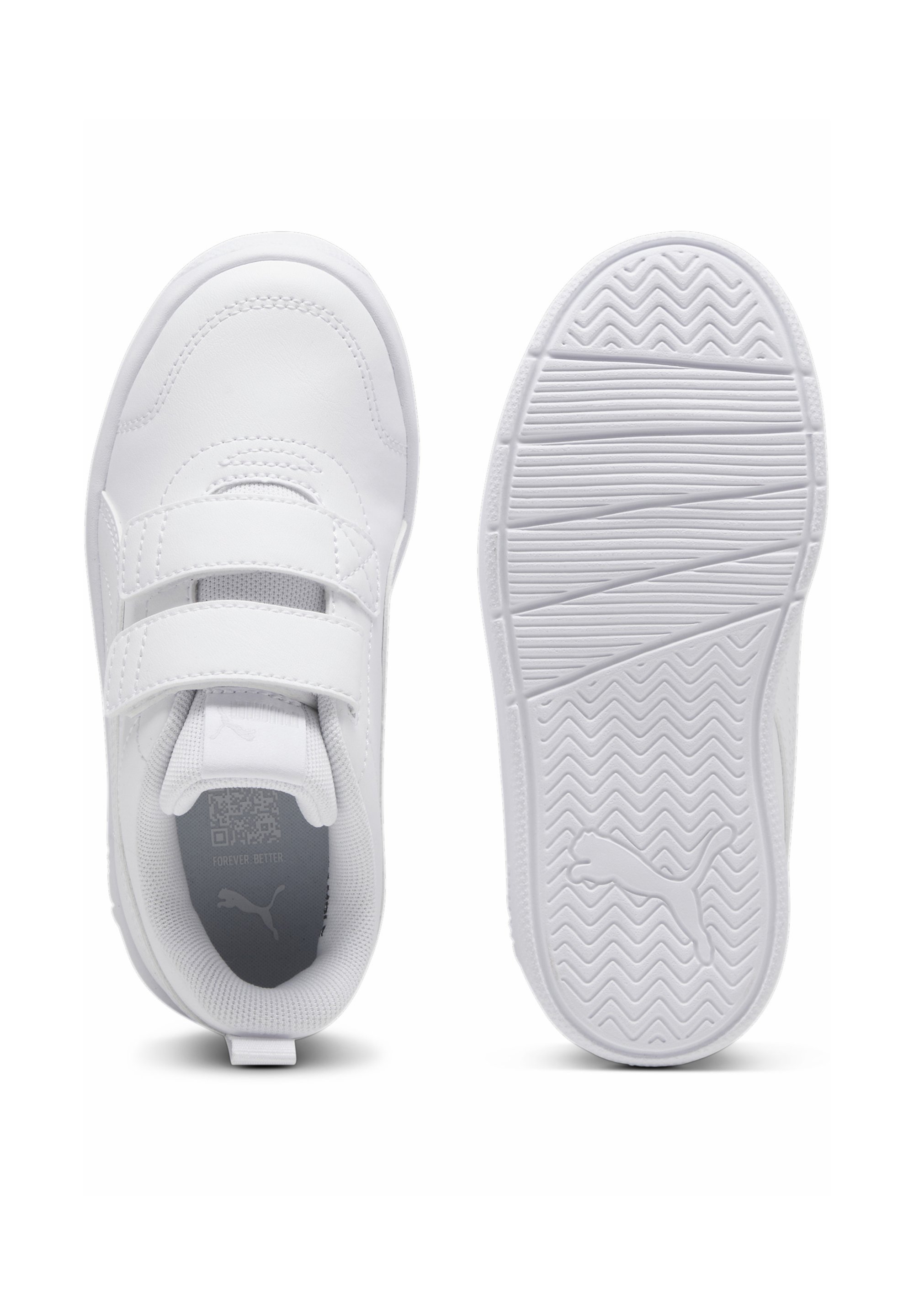 Puma COURTFLEX V3 UNISEXE - Chaussures de running sur route - blanc argenté brume