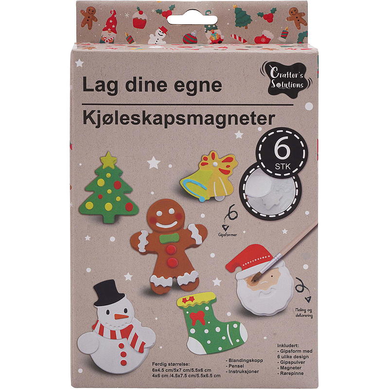 Hjem Hobbysæt gips/maling med magnet 6 figurer