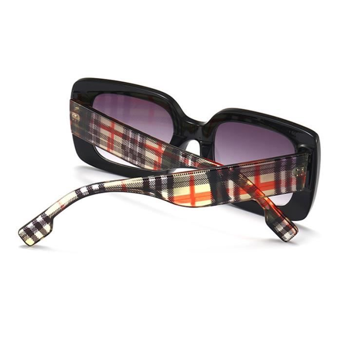 Gafas de sol SHARPHY para mujer, montura rectangular, gafas de sol modernas para conducir y viajar, estampado de tartán, protección UV.