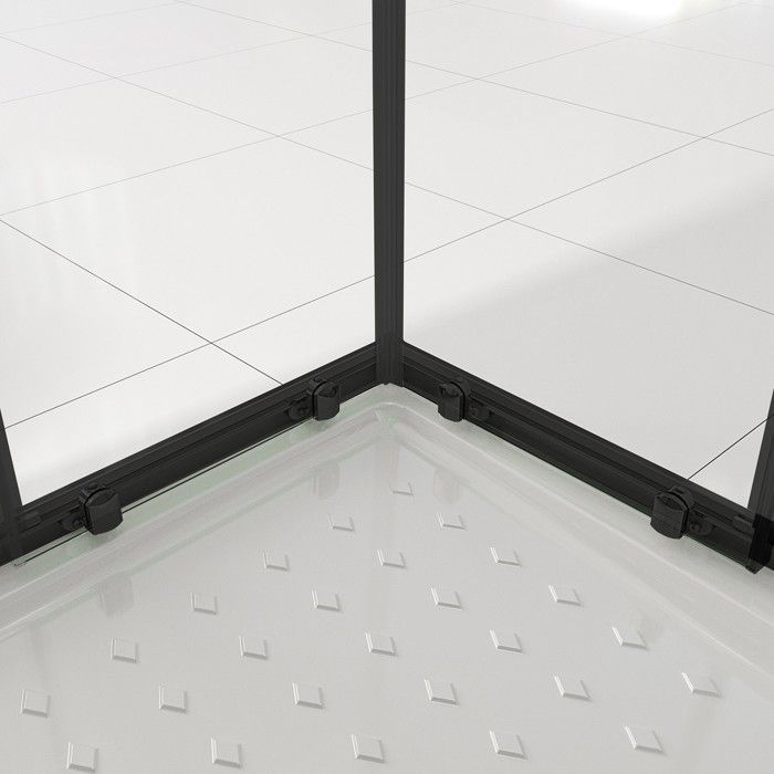 LANABLACK Shower Enclosure H 180 cm Sliding Door Dimensions - 70 x 70 cm, Glass - transparent