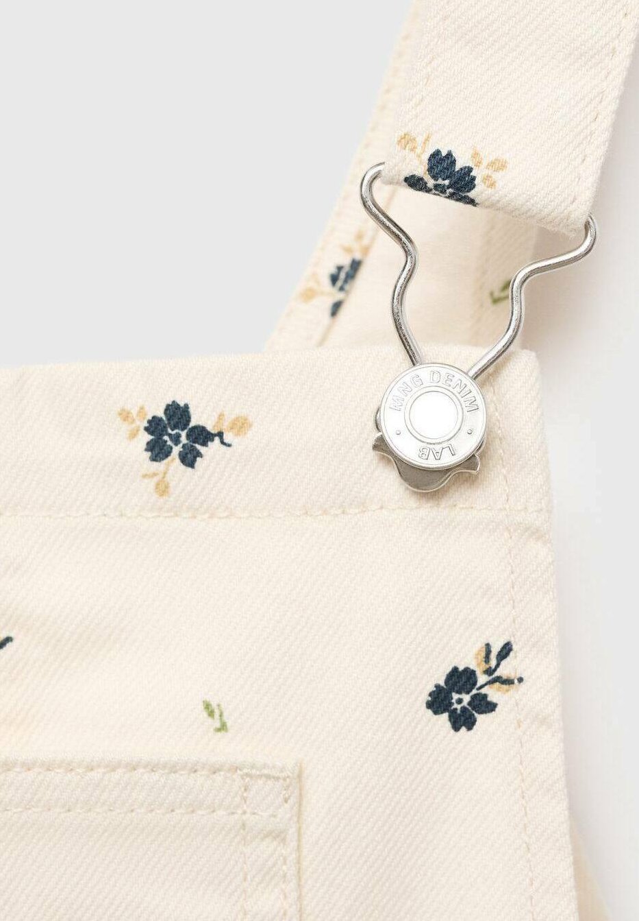 Mango Kids FLORAL KIDS - Ogrodniczki - ecru