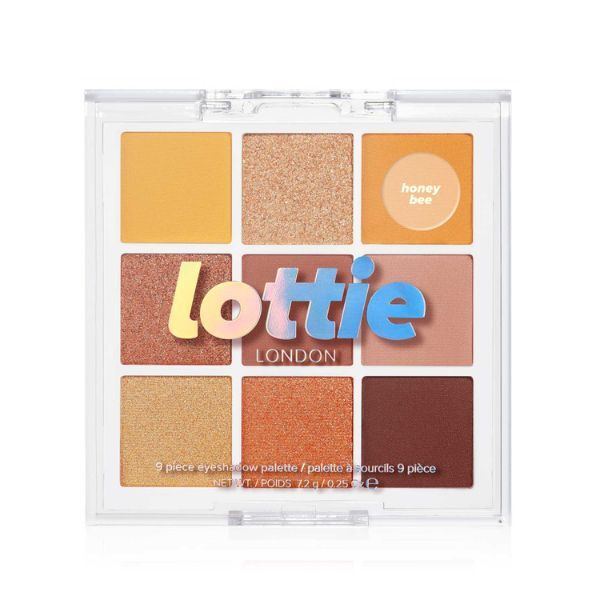 Lottie London Vegan Yellow Tone Eyeshadow Palette -luomiväripaletti, hunaja-mehiläinen