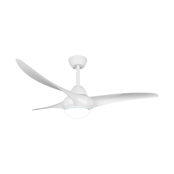 Ventilator de tavan LED Alesund, alb-mat