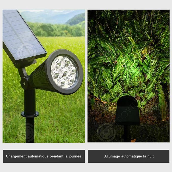 INN Spot solaire extérieur étanche et super lumineux lumière colorée 7LED spot solaire extérieur projecteur extérieur exterieur