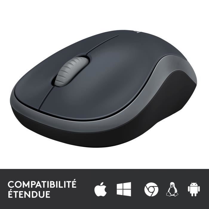 Ratón inalámbrico Logitech M185 - Gris - Ambidiestro
