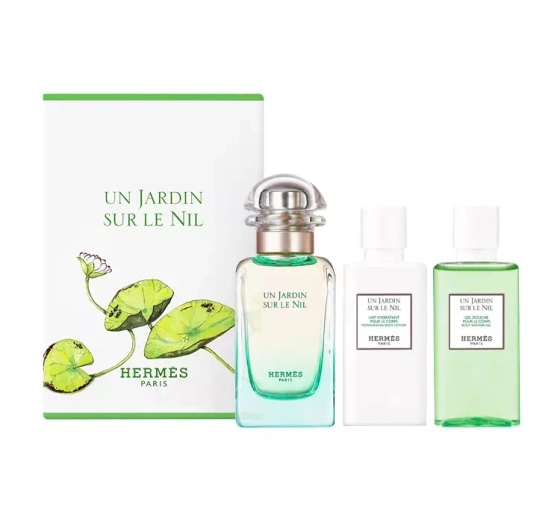 Hermès Un Jardin Sur Le Nil woda toaletowa spray 50 ml   mleczko do ciała 40 ml   żel pod prysznic 40 ml