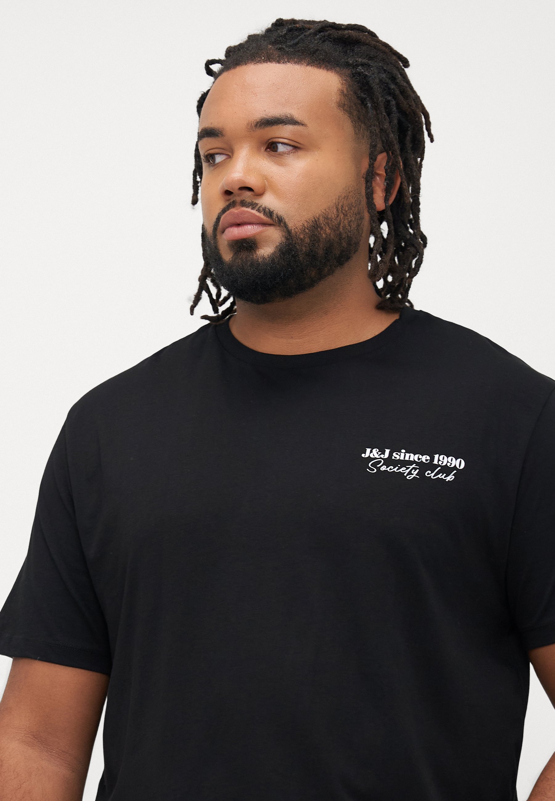 Jack & Jones JJNINETY TEE CREW NECK - Bedrucktes T-Shirt - Schwarz