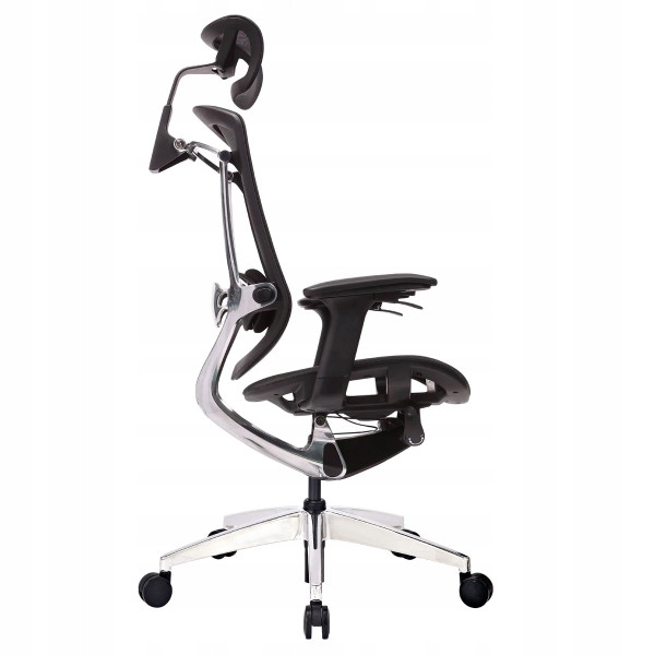 Ergonomiczny fotel biurowy Maven chrom/czarny
