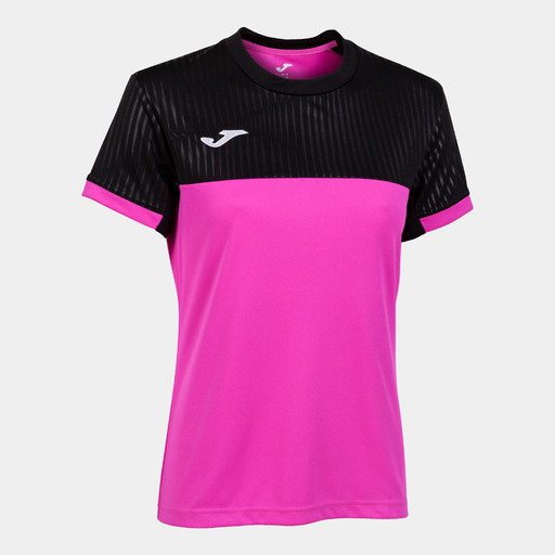  Camiseta Manga Corta Joma Montreal Rosa Flúor Negro