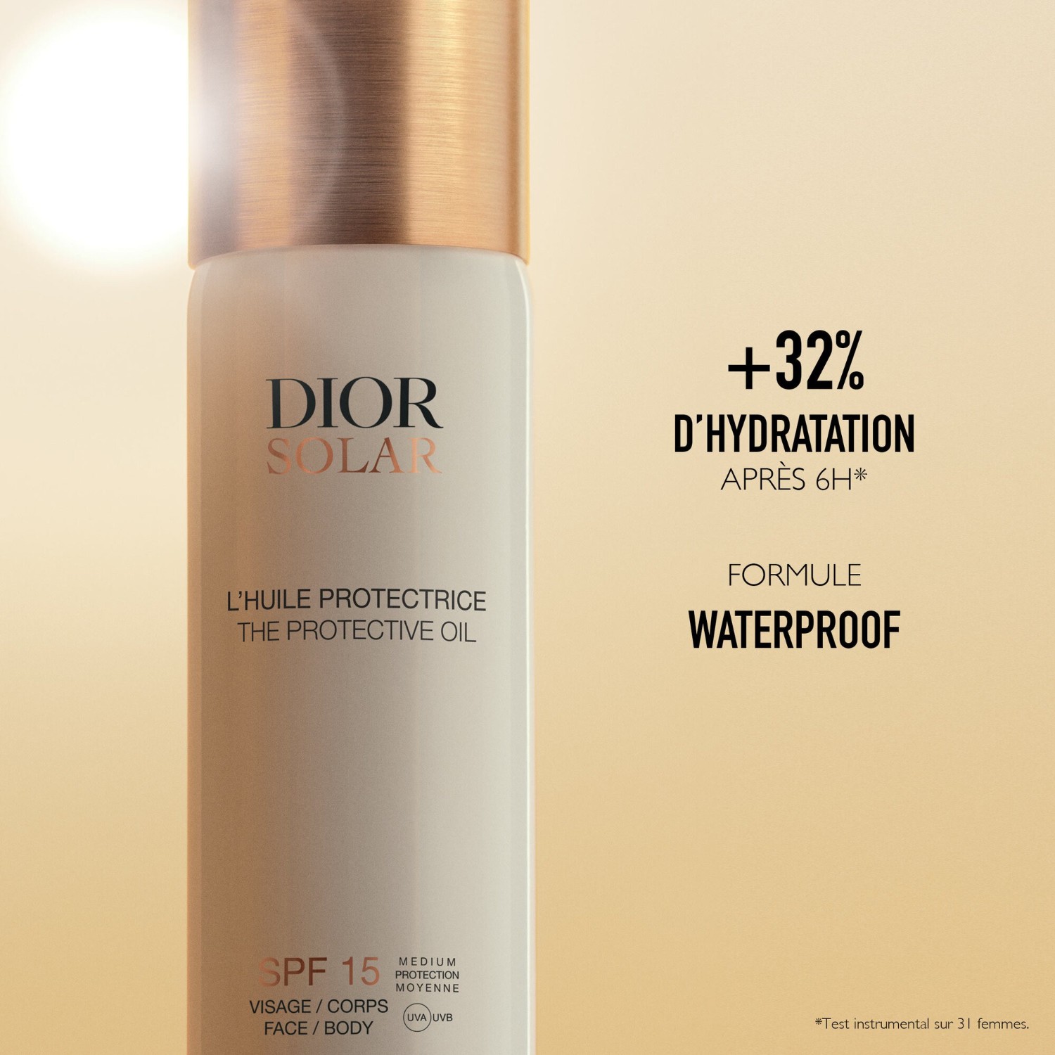 DIOR L'Huile Protectrice Visage et Corps SPF 15 - Huile solaire - spray solaire - protection moyenne