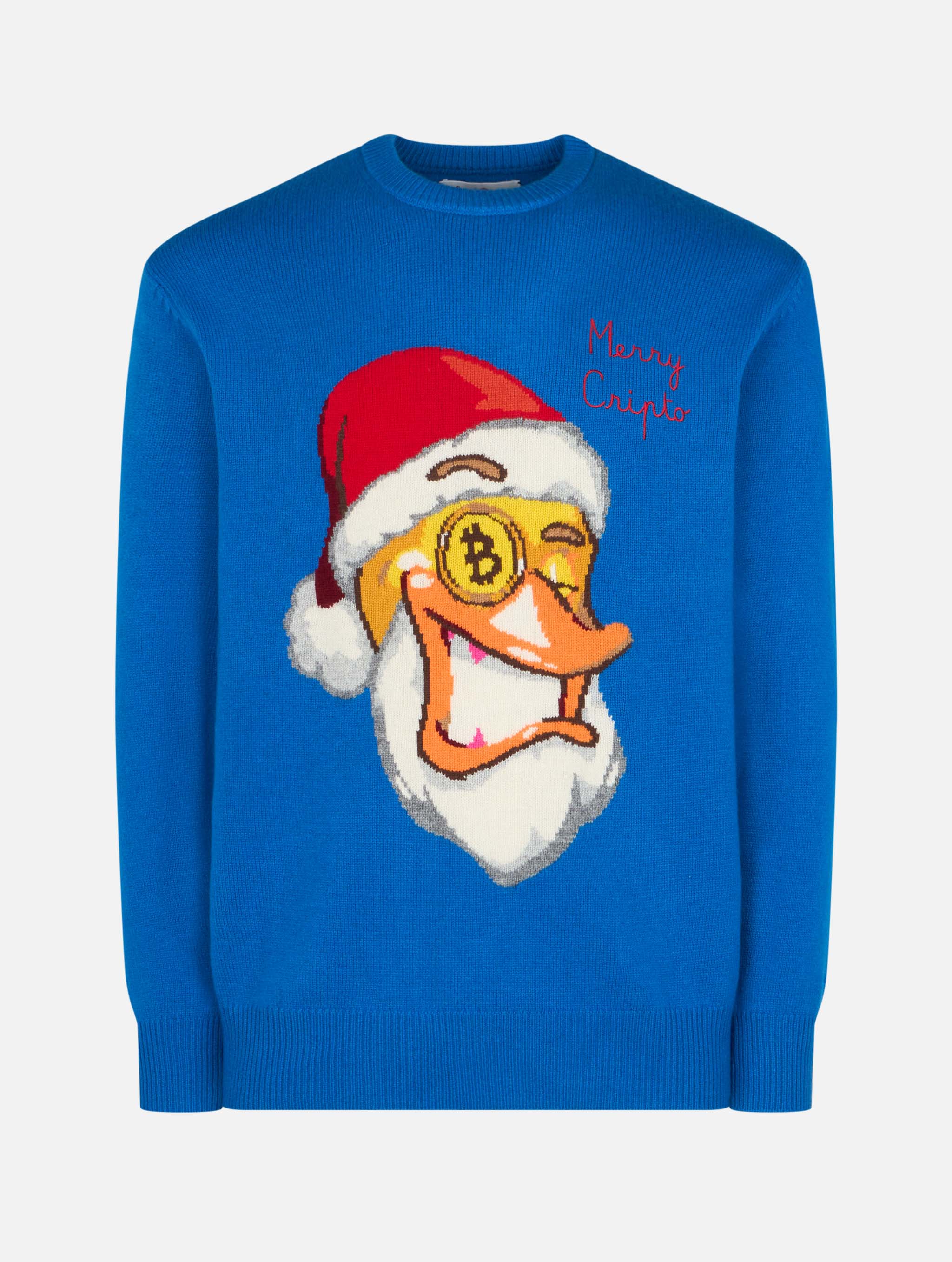 Crypto Ducky Jacquard Print Trui met Ronde Hals voor Heren | EDITION