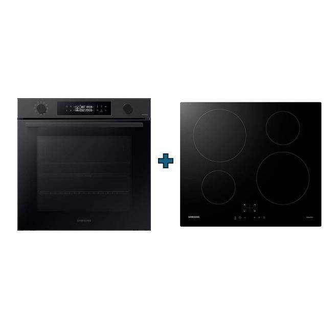 Four encastrable SAMSUNG NV7B4430ZAB - Pyrolyse - Inox + Table de cuisson induction - 4 zones - L59 cm - NZ64M3NM1BB/UR