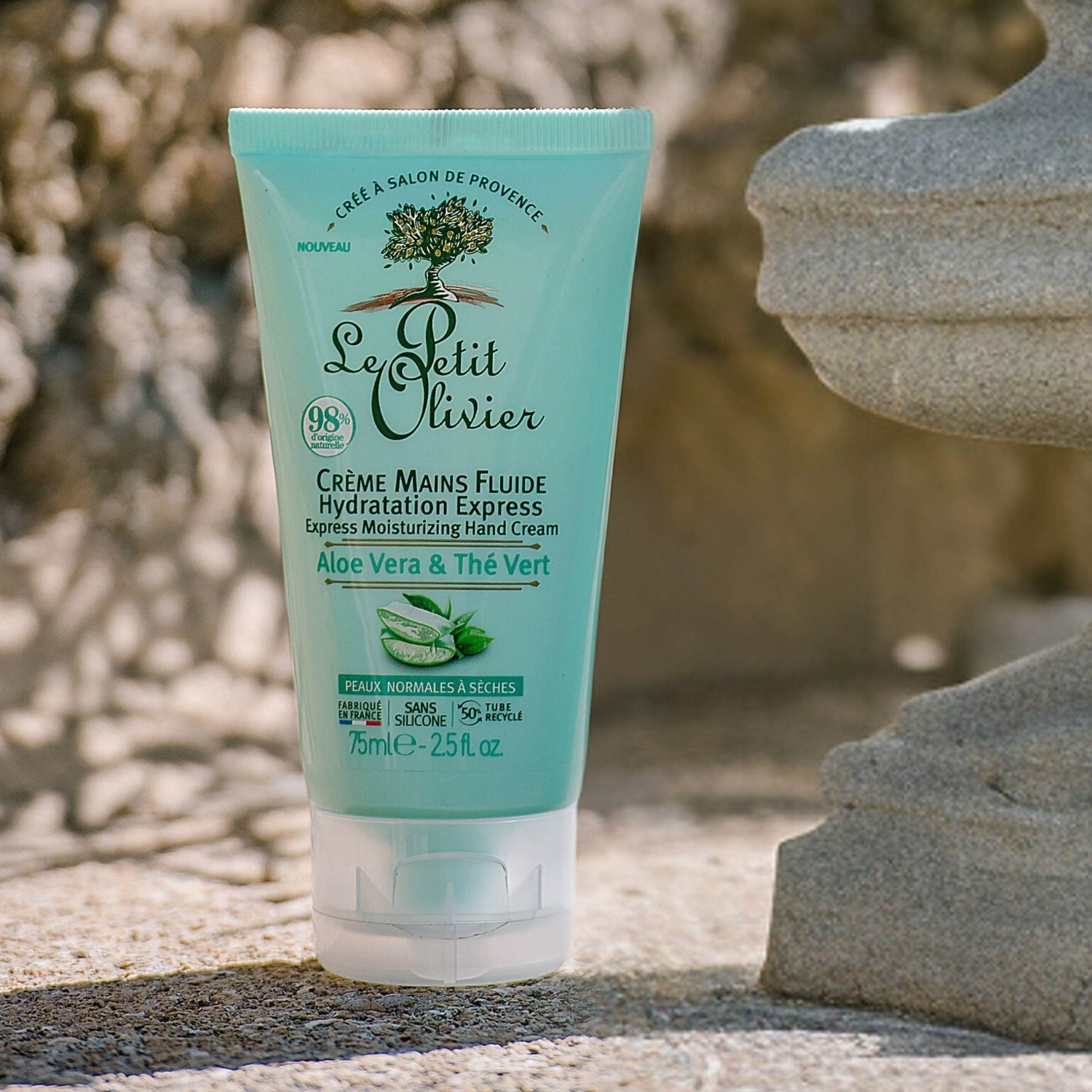 Le Petit Olivier Crème Mains Fluide Hydratation Express Aloe Vera & Thé Vert