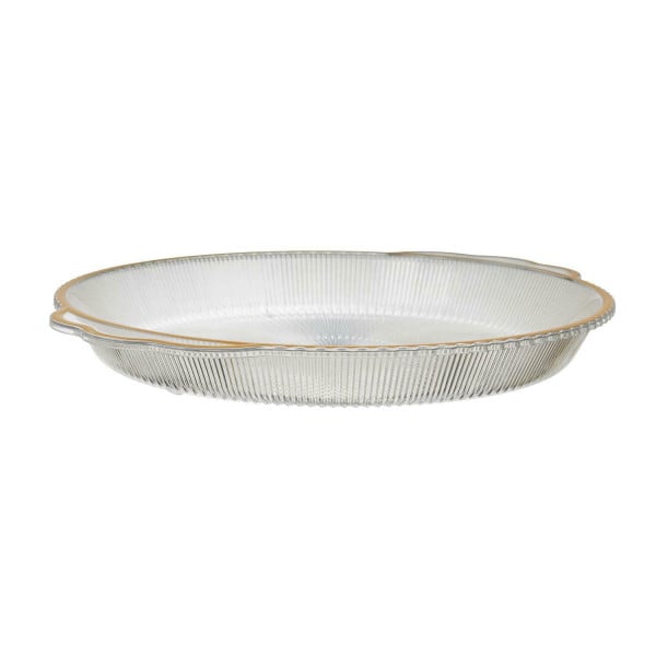 TACA Mirage PLASTIKOWA o średnicy 38,5cm złoty brzeg glamour