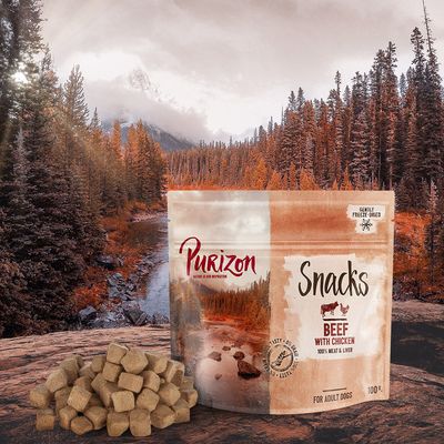 Purizon Hundesnacks – Getreidefreies Rindfleisch mit Hühnchen