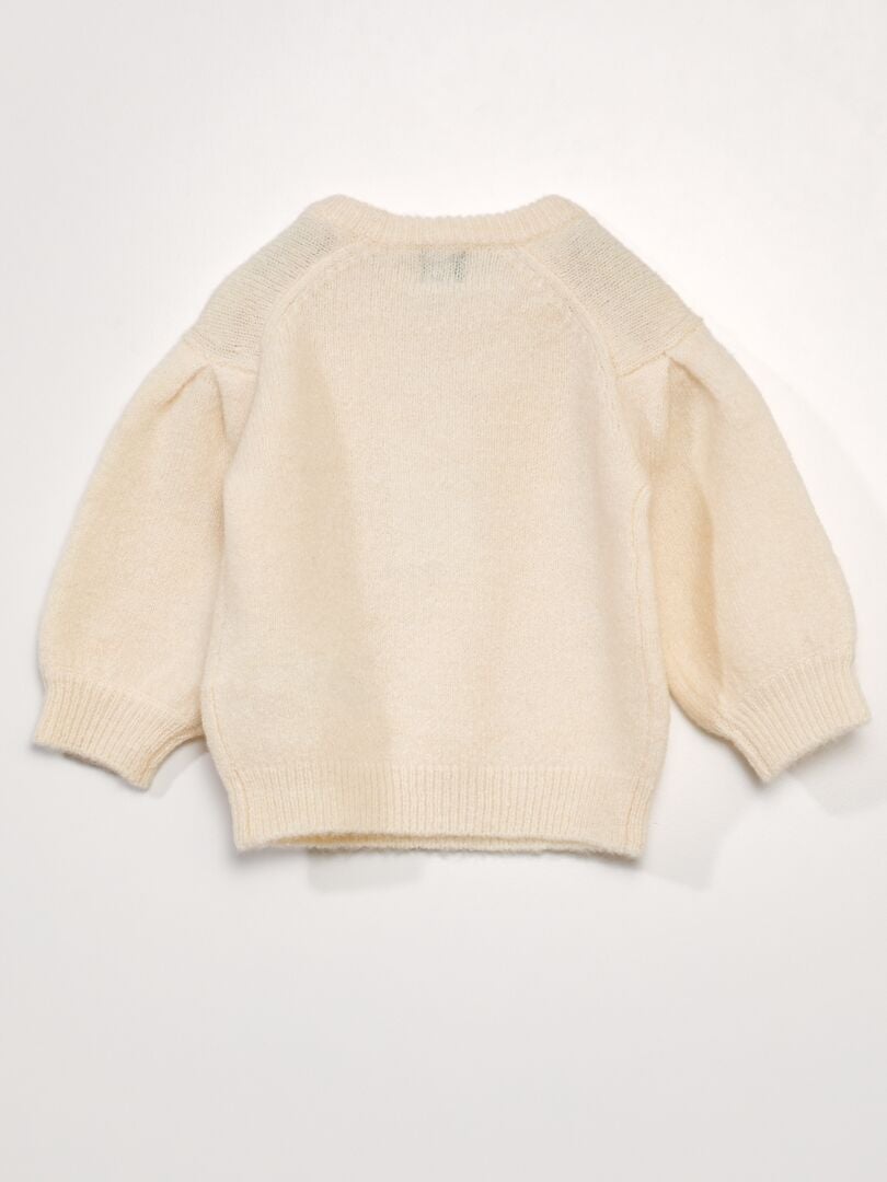 Suéter de malha estampado - BRANCO