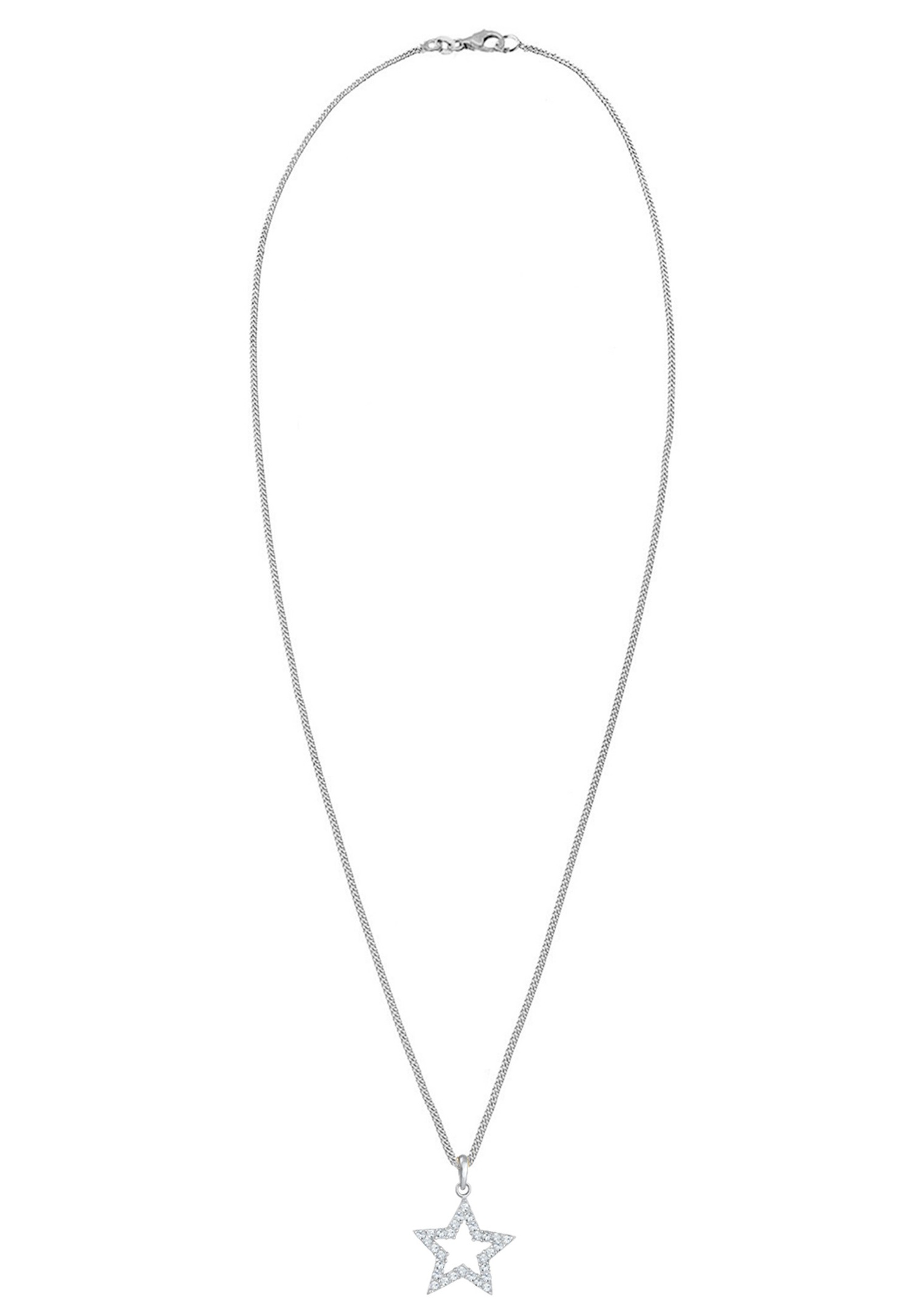 Elli Femmes Pendentif Étoile Astro avec Cristaux en Argent Sterling 925