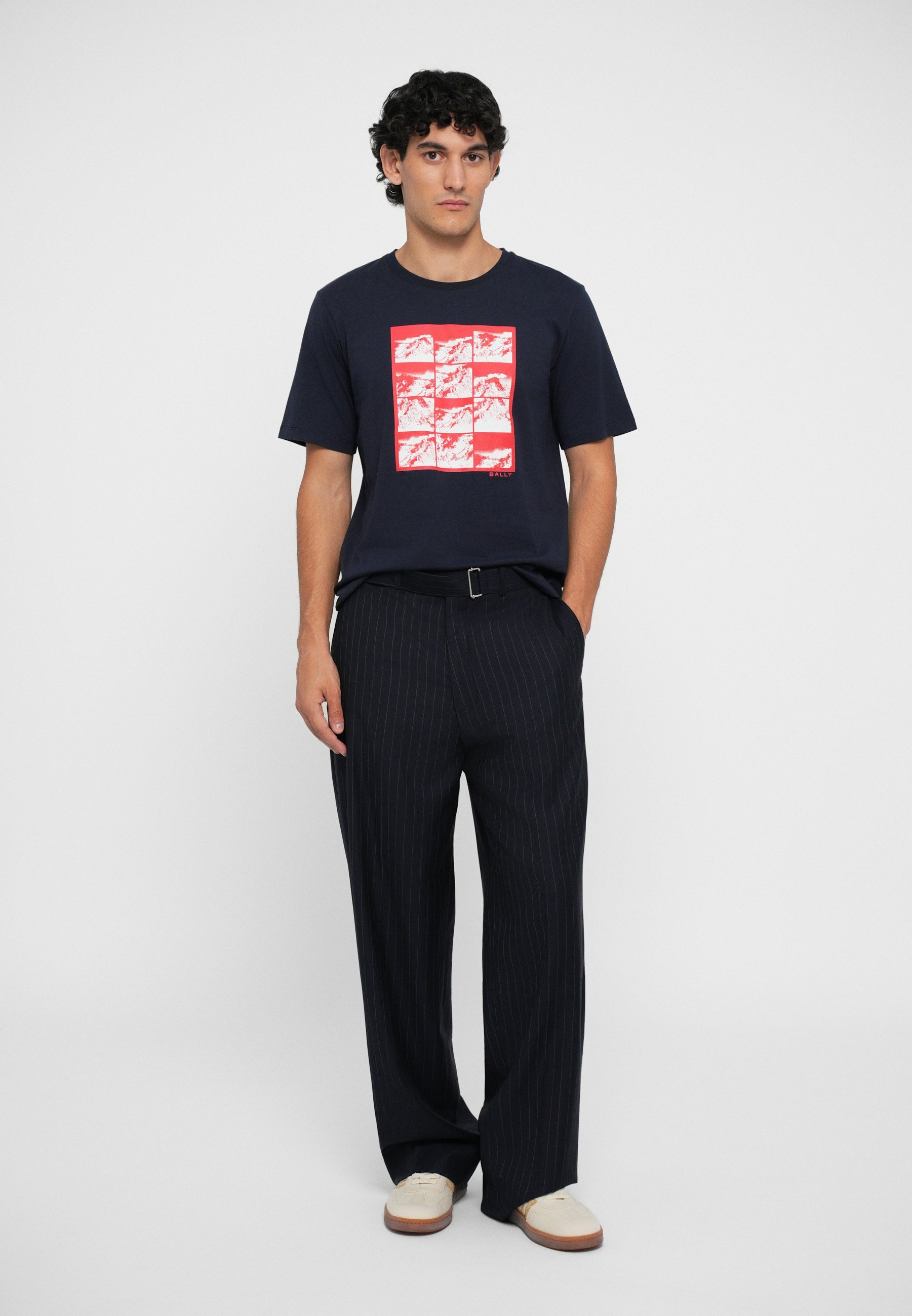 T-shirt Bally Print - rosso cofano/rosso svizzero