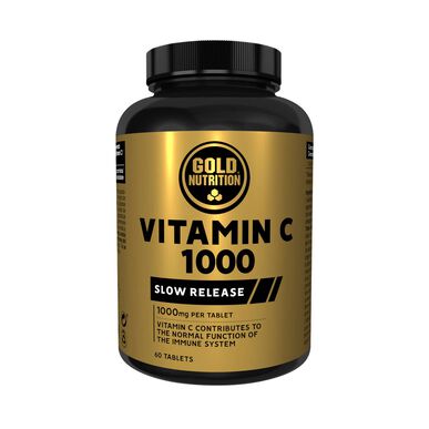 GOLDNUTRITION Vitaminas C 1000 Lėtai atpalaiduojantis vitamino C kapsulės 60 kapsulių 60 kapsulių