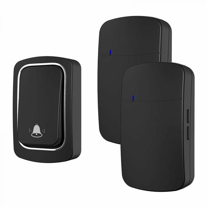 Self-powered wireless doorbell, no battery required, 150m range, IP44 waterproof, 38 melodies, adjustable volume up to 110dB