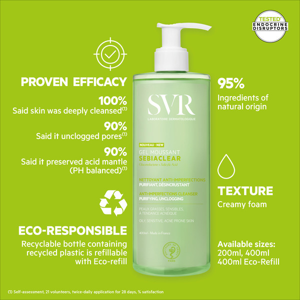 SVR SEBIACLEAR putojantis salicilo rūgšties valiklis, papildymas 400 ml