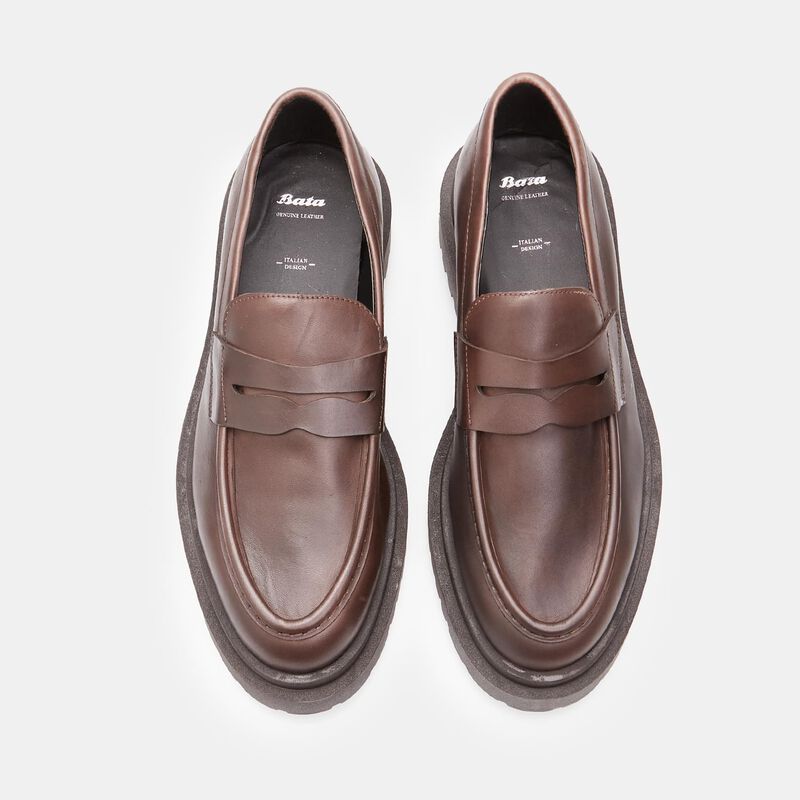 BATA Eleganckie skórzane mokasyny męskie