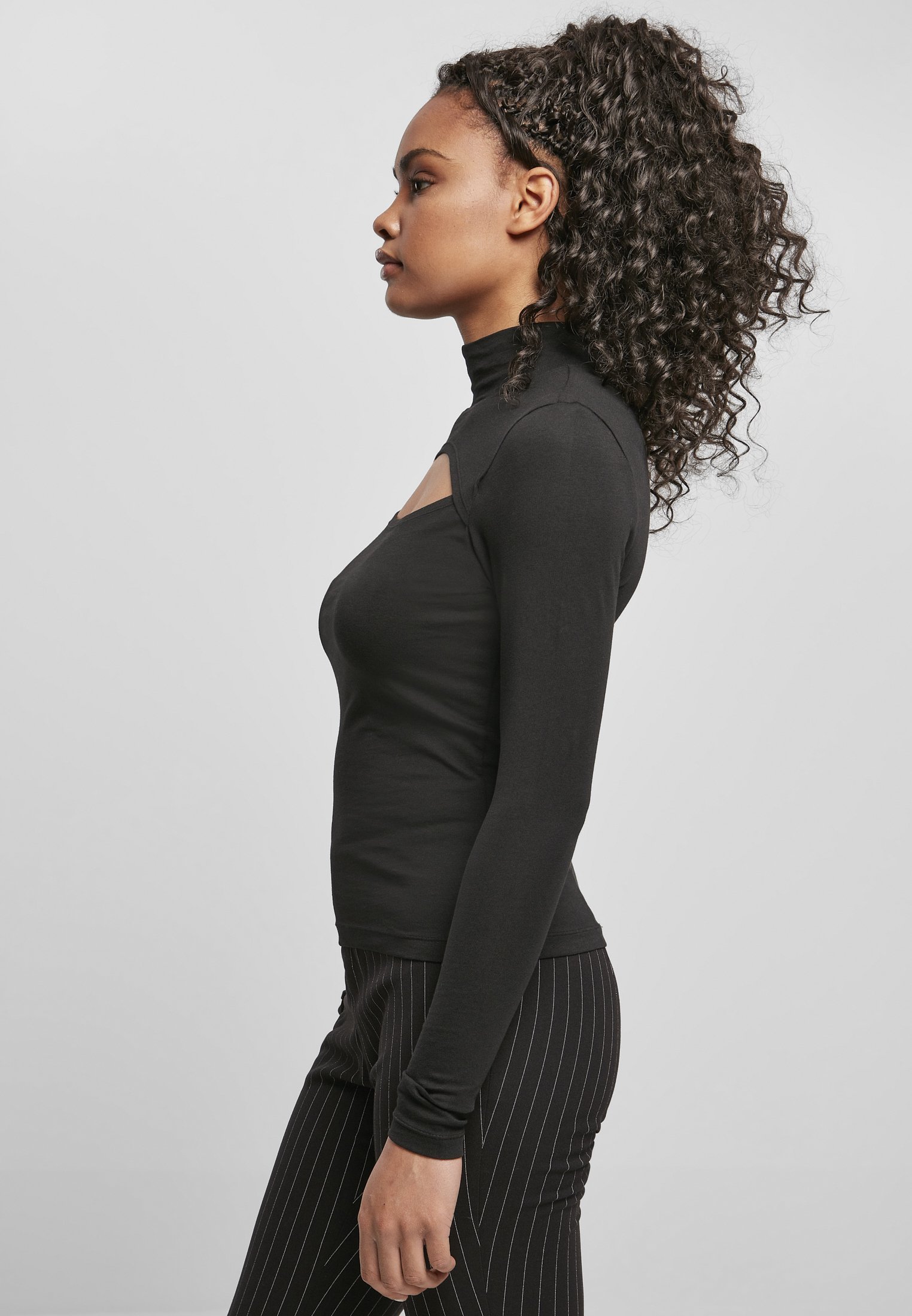 Urban Classics CUT-OUT TURTLENECK pluus - Pikkade varrukatega pluus - must