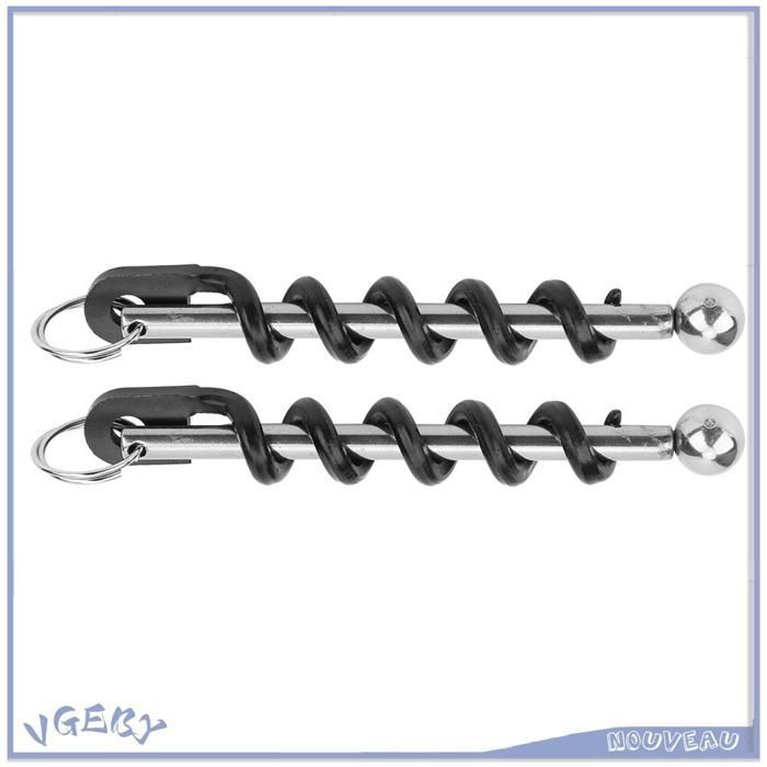 Tire-bouchon porte-clés, 2 pièces, ouvre-bouchon portable en acier inoxydable noir, accessoires de cuisine, bouteille de vin et de