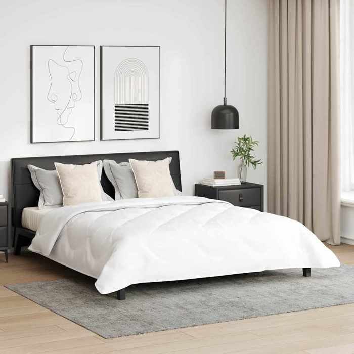 vidaXL Edredón individual de verano con almohada, 3 piezas, microfibra blanca, juego de edredón ligero, manta rectangular 3377290