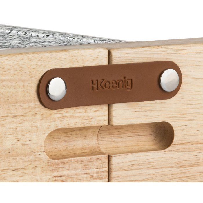 Raclette grill - HKOENIG - WOD362 - 1400 W - Serves up to 8 people - Rotating base - Wooden design