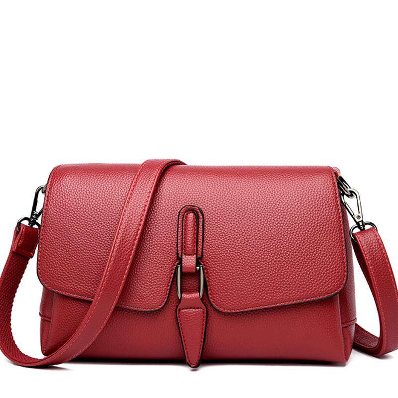 Sac bandoulière en cuir de haute qualité pour filles, marques célèbres, sacs messager simples pour femmes 2019