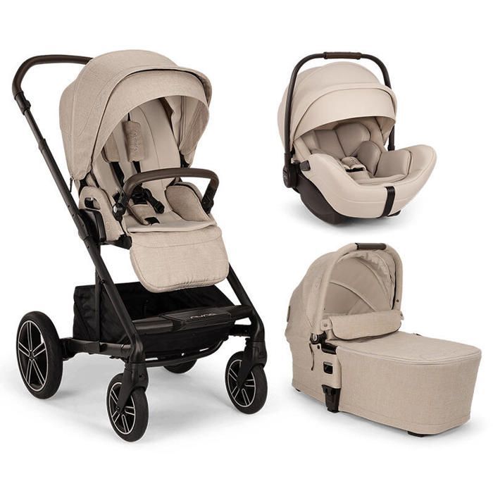 NUNA - Mixx Next Trio kinderwagen + Arra Flex autostoel + Mixx Next Biscotti reiswieg