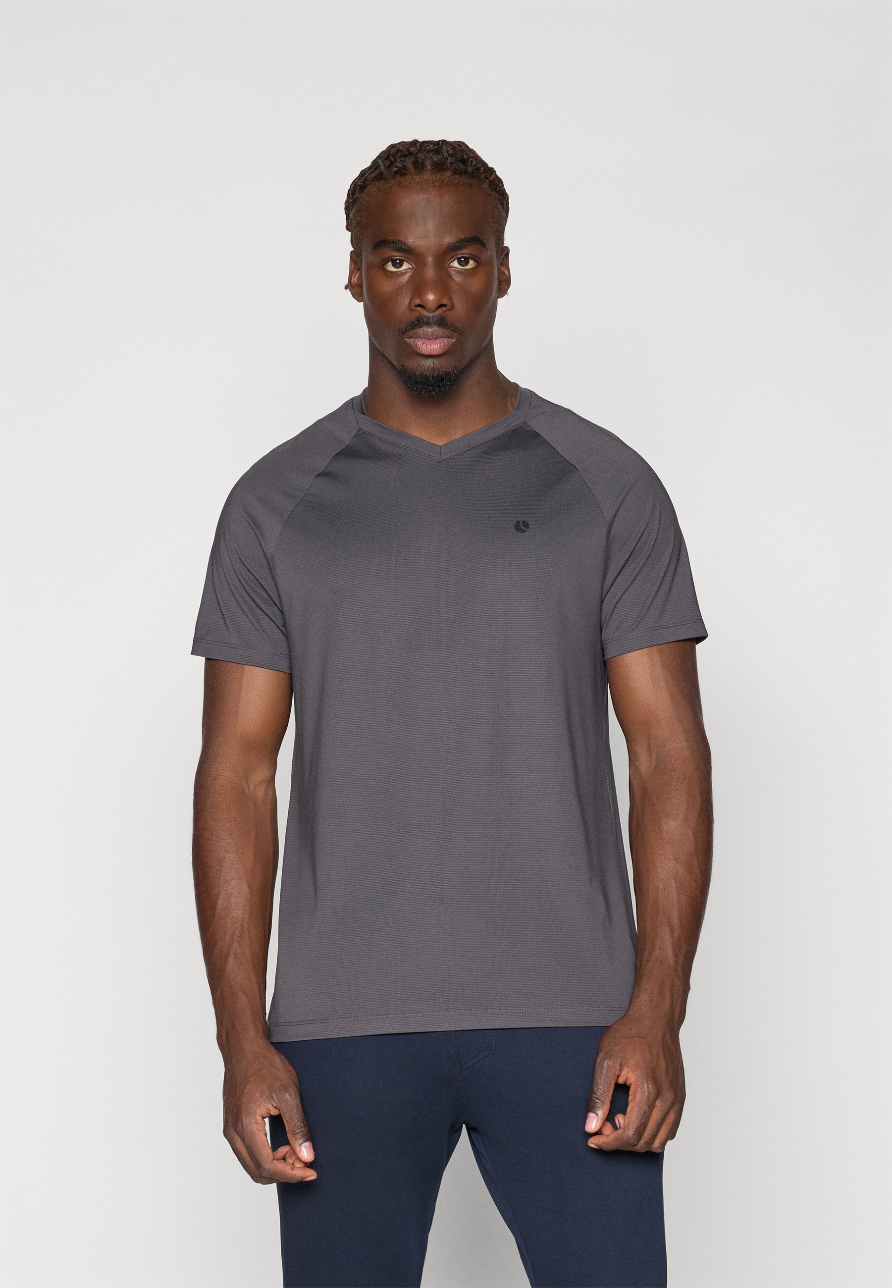 Björn Borg ACE V-hals T-shirt met print - asfalt