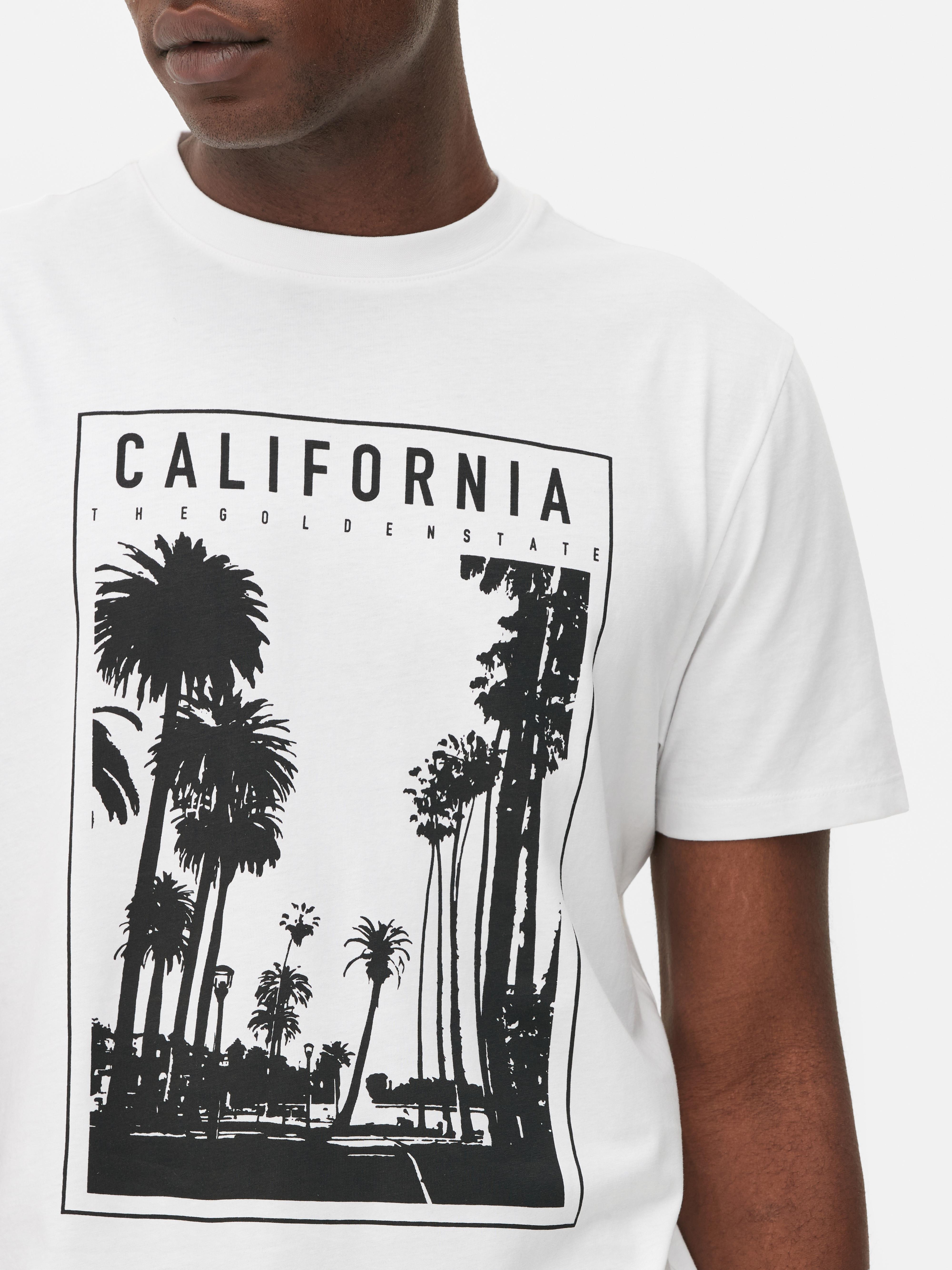 T-Shirt mit kalifornischem Fotodruck Dieses bedruckte T-Shirt verleiht Ihrem Look einen kalifornischen Touch.