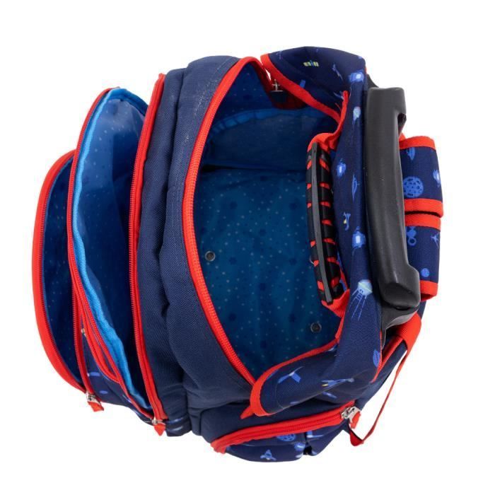 Backpack - SNOWBALL - Rolling school bag - Blue - Polyester - 42 cm