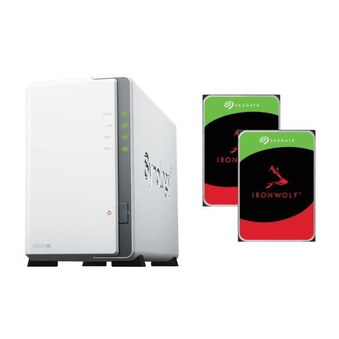 Server NAS Synology DS223J da 4 TB: archiviazione e condivisione dati efficienti.