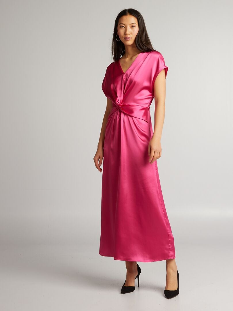 Vestido longo de cetim - ROSA