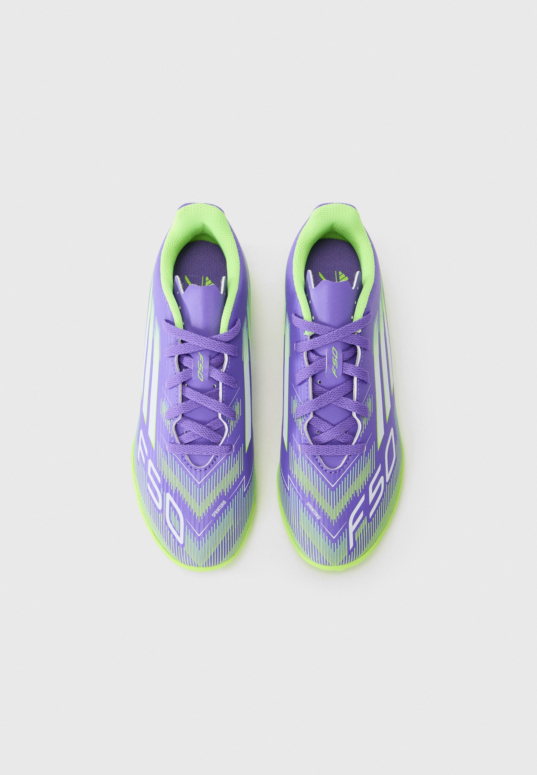adidas Performance F50 CLUB UNISEX - Turf voetbalschoenen - paars/wit/helder citroengeel