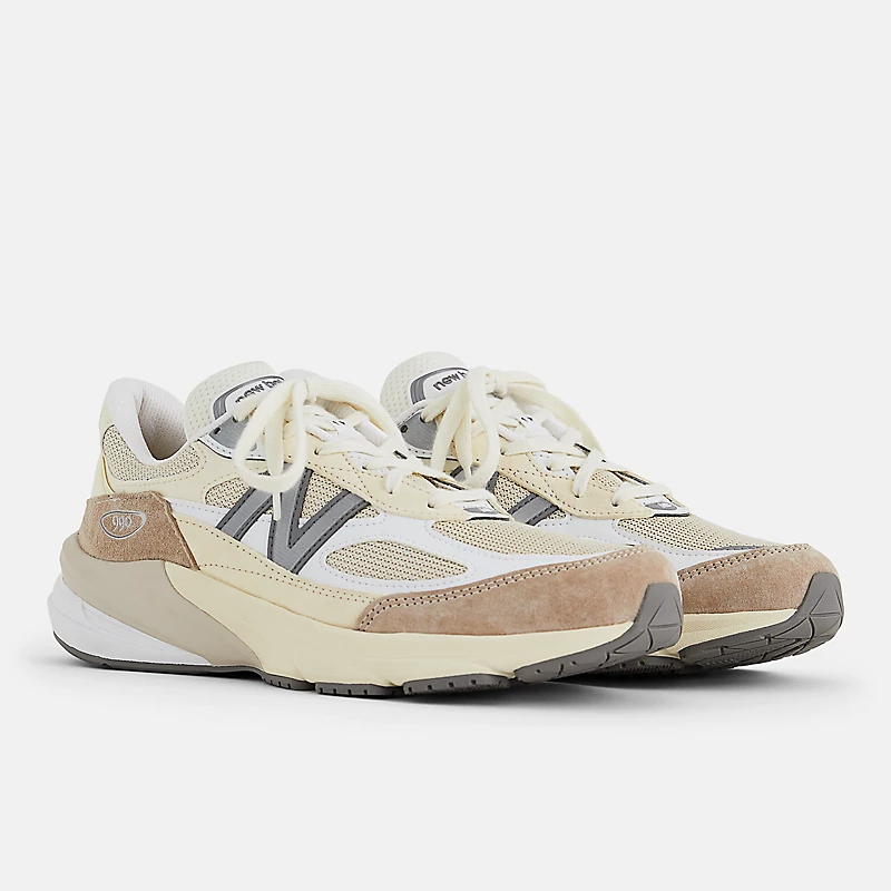 Chaussures homme 990v6 fabriquées aux États-Unis - Gris clair et os