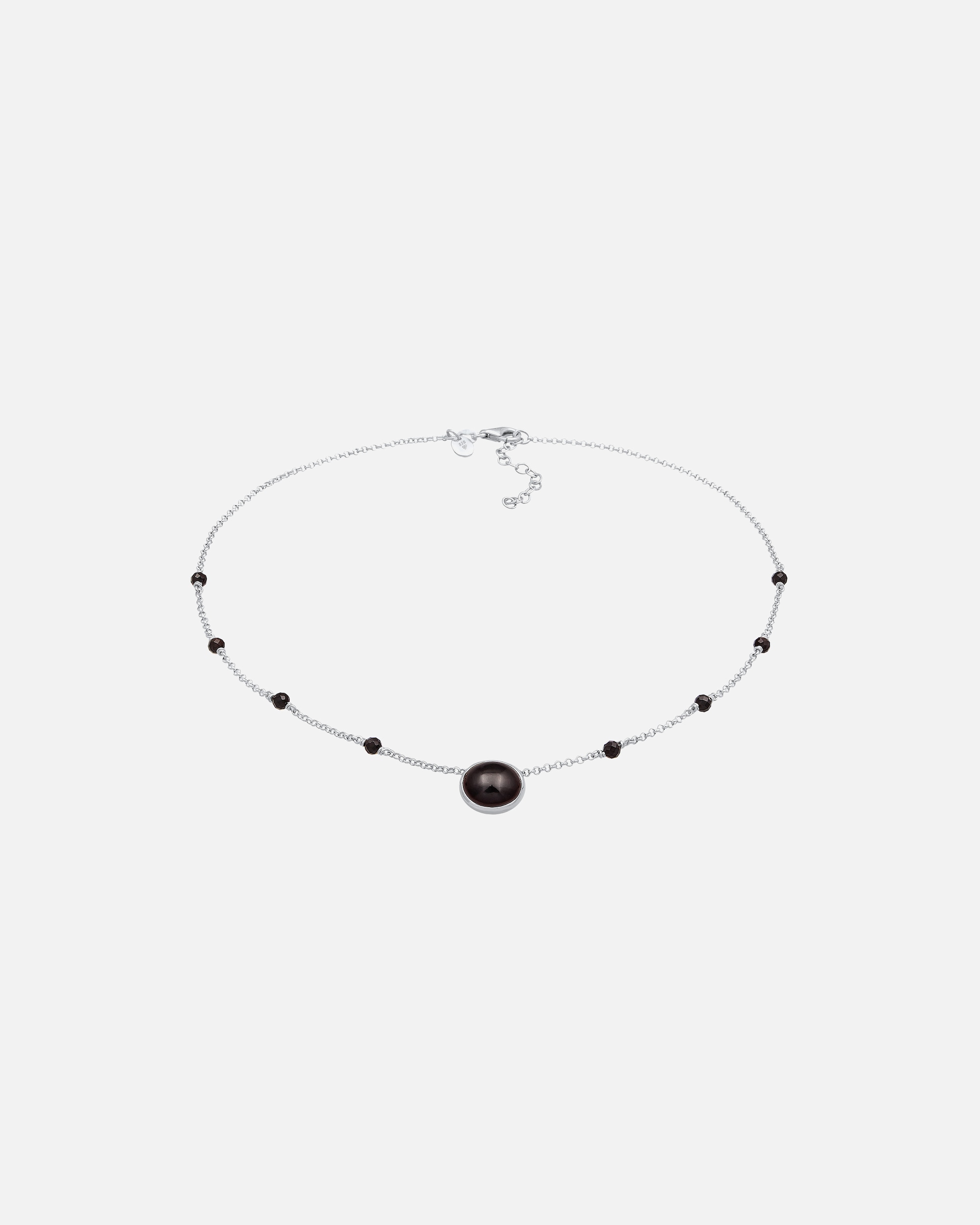Elli PREMIUM Elli PREMIUM Collier Femmes Choker Perles ovale avec Onyx en argent sterling 925