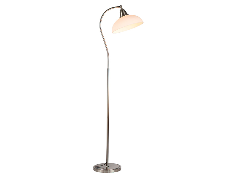 Lampa podłogowa Kalista metalowa srebrna