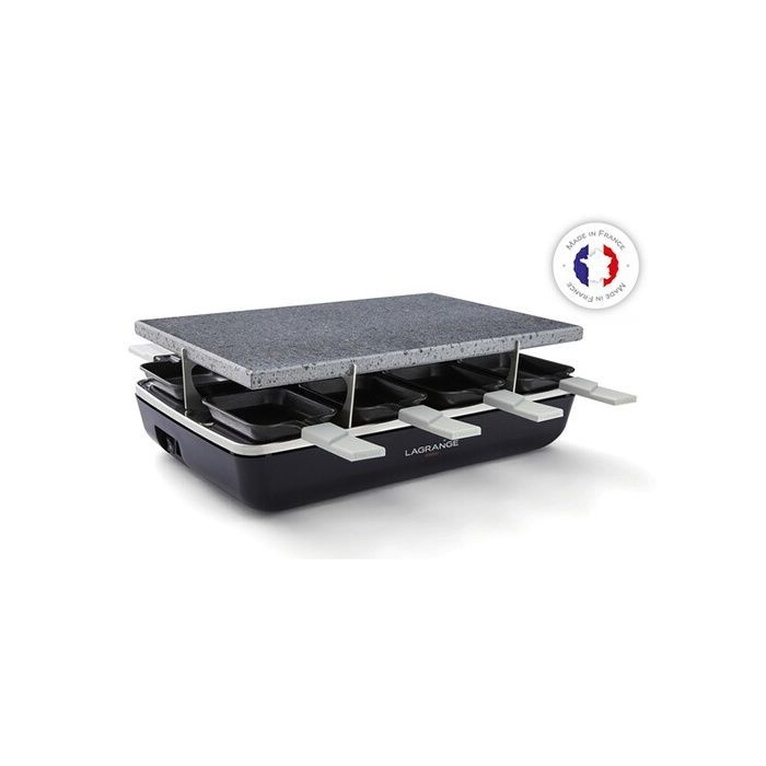Grelha para raclette - Lagrange - Elemento preto - Pedra de cozimento - Elétrica - 1 chapa