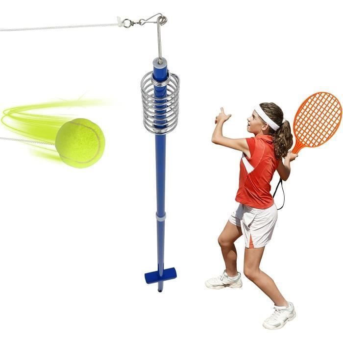 GOPLUS in hoogte verstelbare tennisbaltrainer, tennisbal en 2 rackets, swingspel voor buiten in de tuin