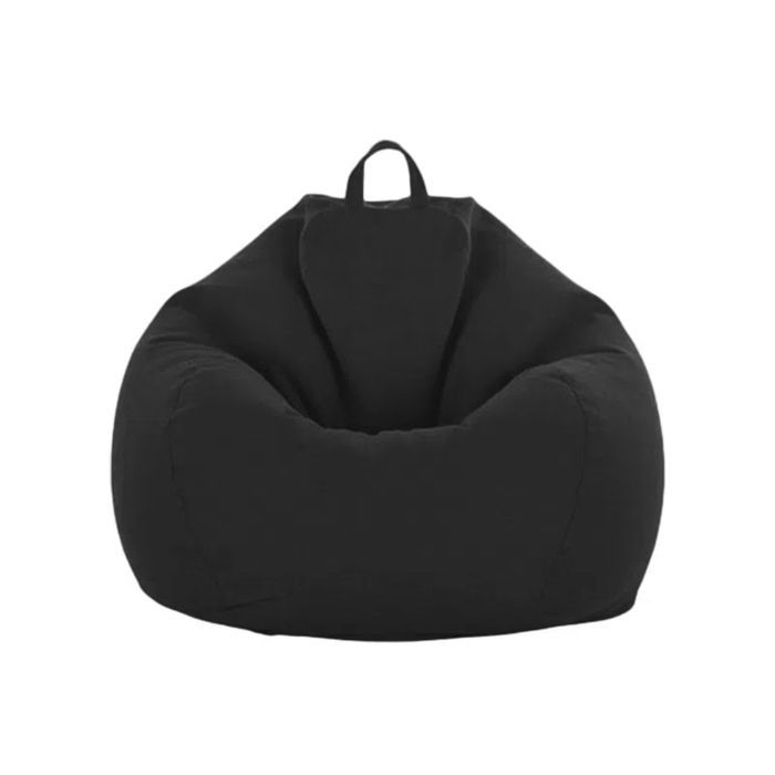 Fauteuil de Pouf Poire Classique Intérieur 100x120cm,Pouf sans Remplissage,Grand,Housse de Pouf Poire Adulte et Enfants XL Noir