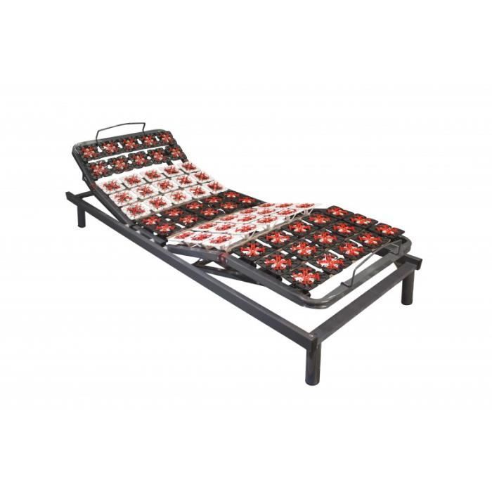Base de cama eléctrica de relajación de Sampur - Láminas 100% ergonómicas - 2x90x200 cm - Cama eléctrica de relajación integrada