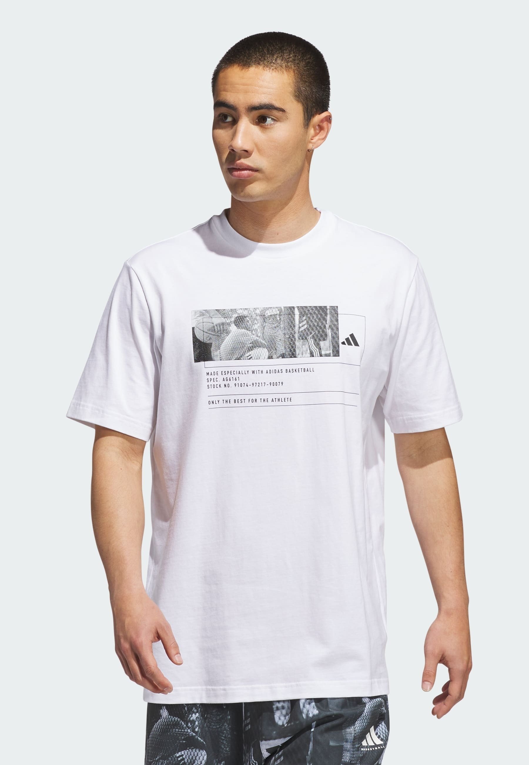 adidas Performance BASKETBALL - T-shirt de sport - blanc