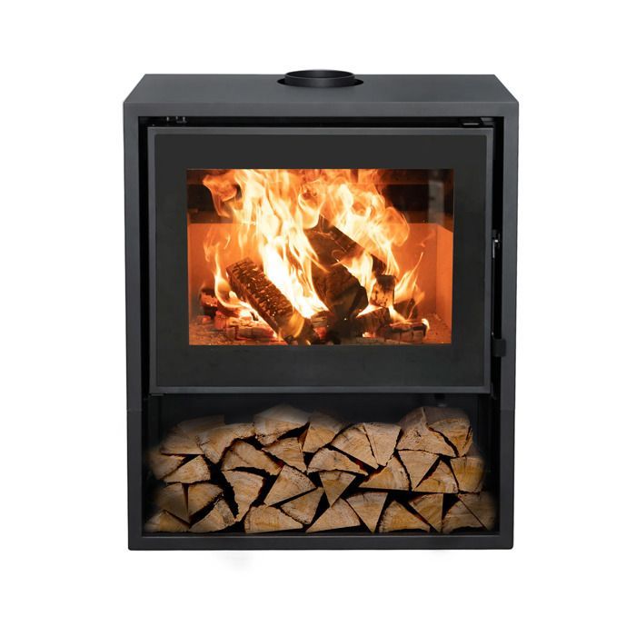Estufa de leña Arclas de 12 kW, troncos de 60 cm, Sannover