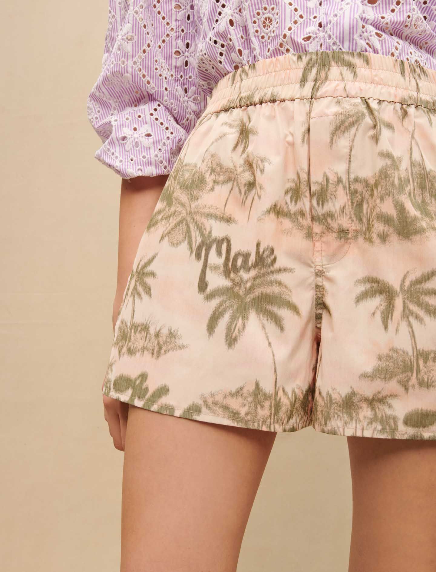 Kort shirt met palmboommotieven - Aloha